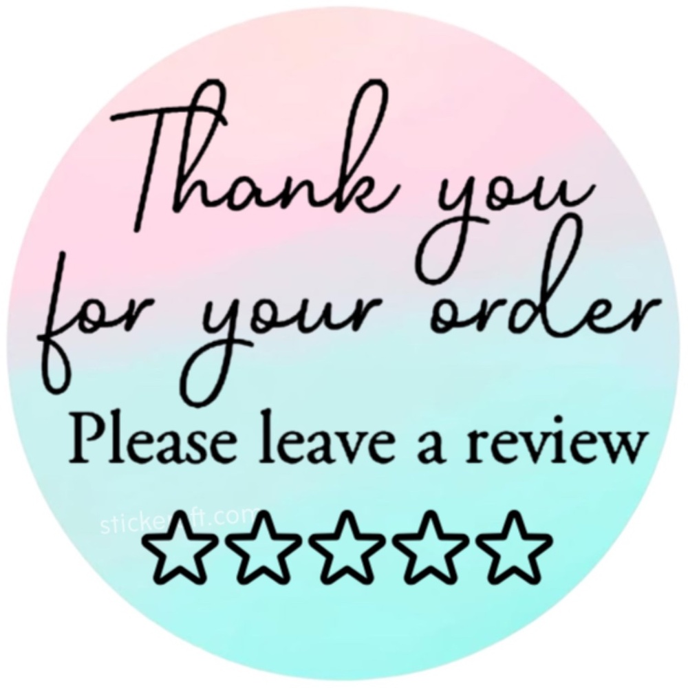 Thank You For Your Order, Please Leave a Review Stickers Small Business shops - Picture 4 of 13